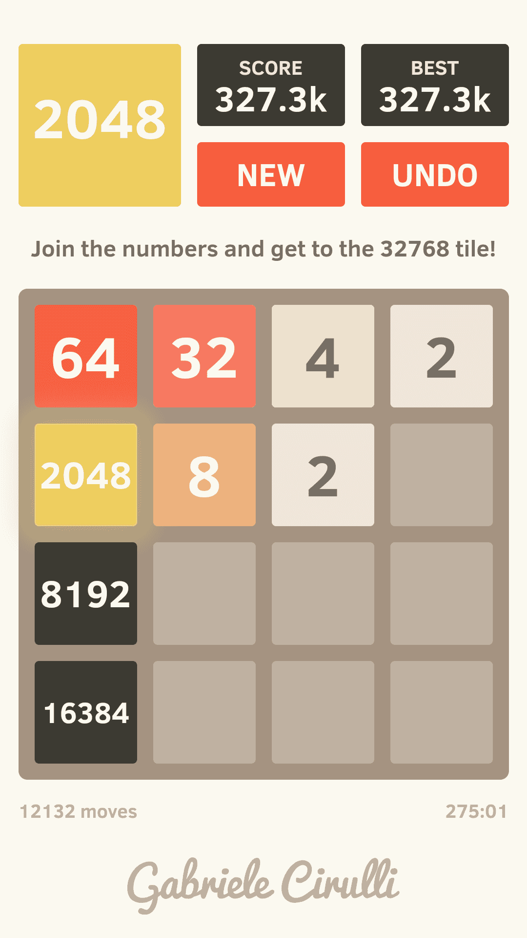 Mám svůj rekord ve hře 2048